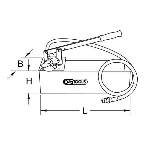 KS Tools Pompa per test di pressione, 12 litri