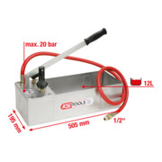 KS Tools Pompa per test di pressione in acciaio Inox, 12L