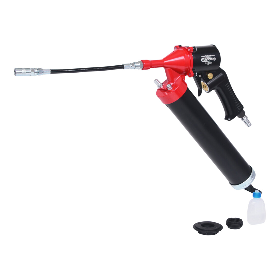 KS Tools Pompe à graisse à air comprimé 2 en 1 pour un débit de graisse en élévation et continu