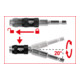 KS Tools Portabit a cambio rapido magnetico con snodo da 1/4"-2