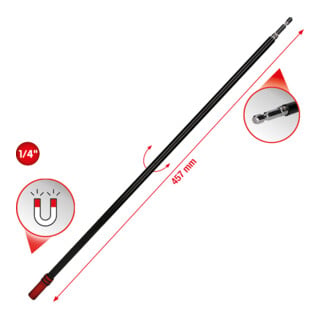 KS Tools Porte-embout magnétique à changement rapide avec manchon à roue libre 1/4 de pouce, extra long