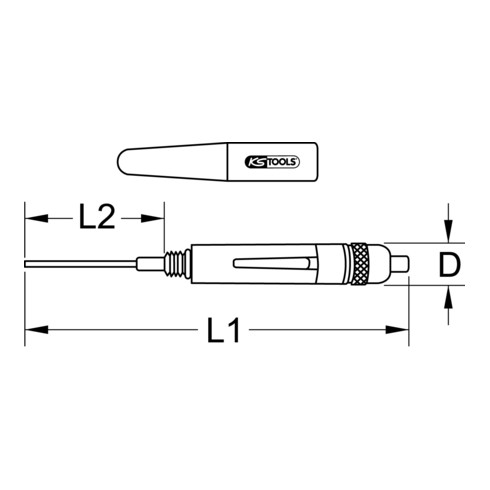 KS Tools precisie oliestift, 140mm