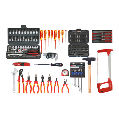 KS Tools Premium Max gereedschapskoffer voor elektricien, 195 delig