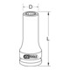 KS Tools Prise de courant 3/4" multi-dents, longue, 17mm-4