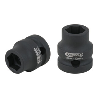 KS Tools Prise de courant hexagonale 1/2", extra courte, 12,0 mm