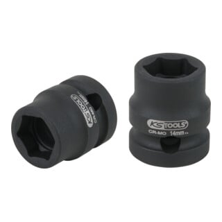 KS Tools Prise de courant hexagonale 1/2", extra courte, 14,0 mm