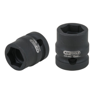 KS Tools Prise de courant hexagonale 1/2", extra courte, 15,0 mm