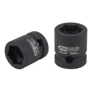 KS Tools Prise de courant hexagonale 1/2", extra courte, 16,0 mm