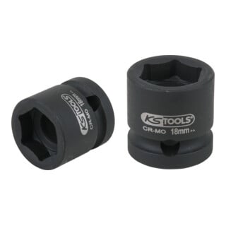 KS Tools Prise de courant hexagonale 1/2", extra courte, 18,0 mm