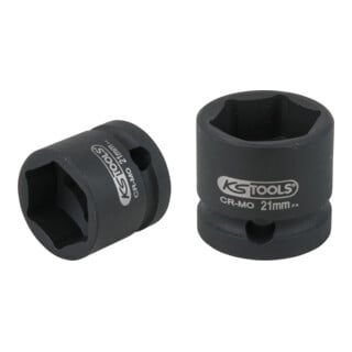 KS Tools Prise de courant hexagonale 1/2", extra courte, 21,0 mm