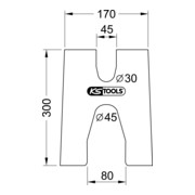 KS Tools prismaplaat extra dun Ø 30,0 / 45,0 mm-3