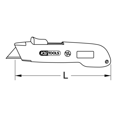 KS Tools professioneel universeel veiligheidsmes, 145mm