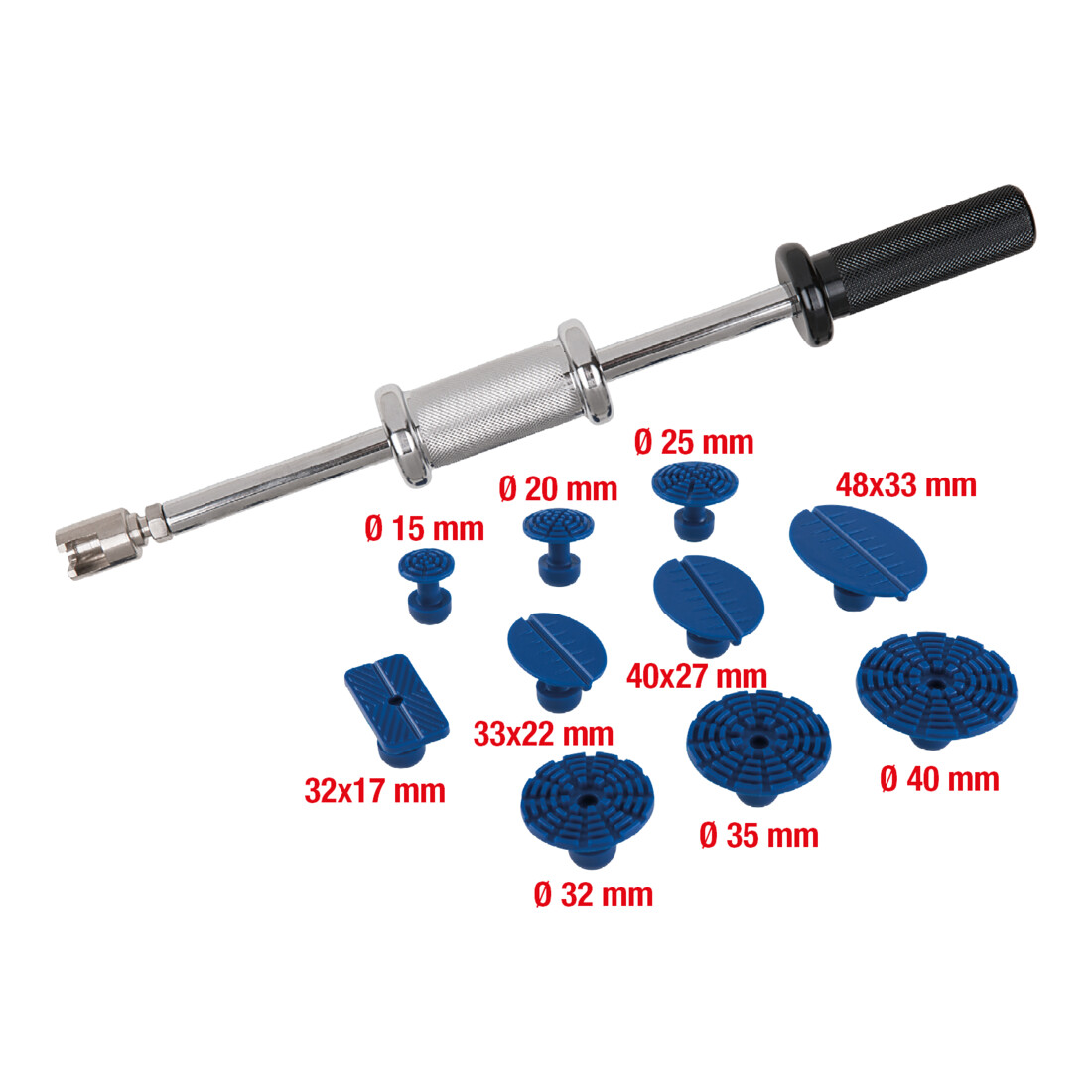 KS Tools professionele gebitsverwijderende schuifhamerset, 11 stuks