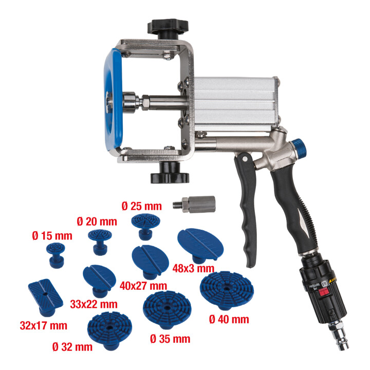 KS Tools professionele perslucht uitdeuk trekkerset, 12 stuks