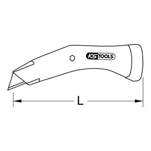 KS Tools Profi-Universal-Messer mit Schutzköcher, 165mm
