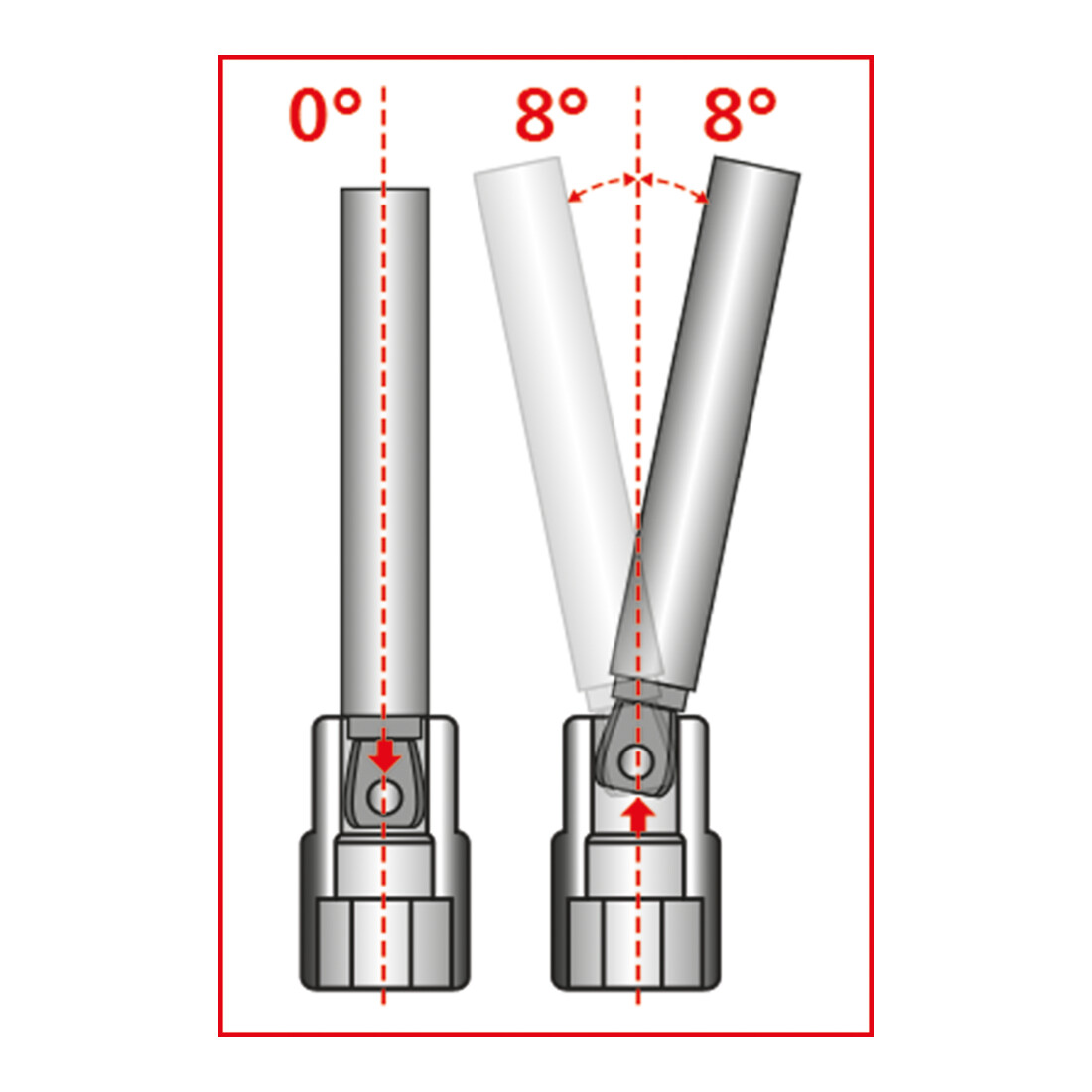 KS Tools Prolunga angolare 1/4" XXL