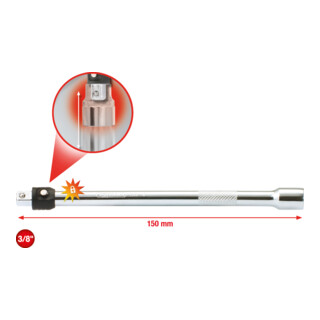 KS Tools Prolunga con blocco CHROMEplus 3/8"