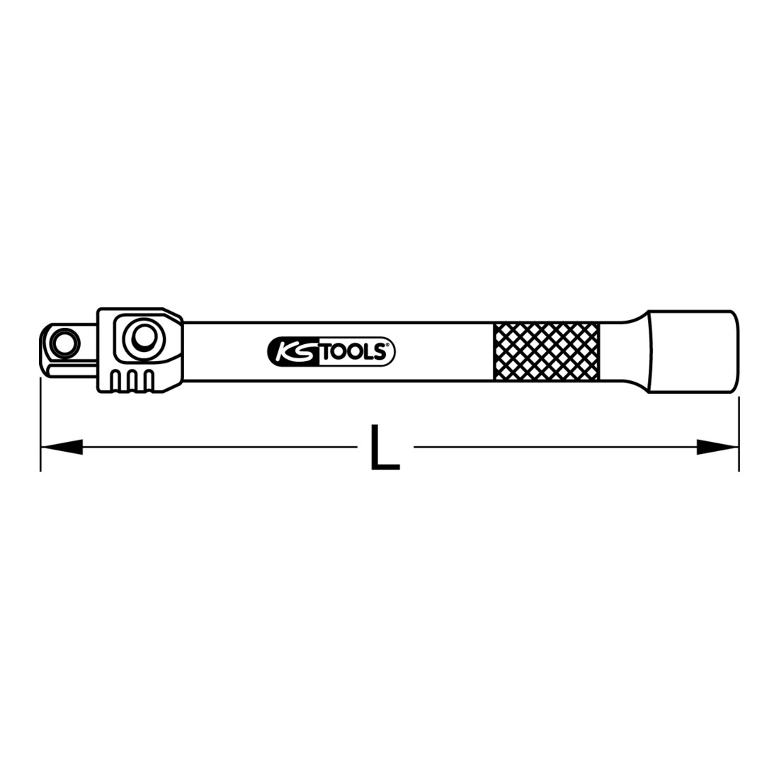 KS Tools Prolunga con blocco CHROMEplus 3/8"