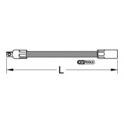 KS Tools Prolunga flessibile 1/4" CHROMEplus, 150mm-3