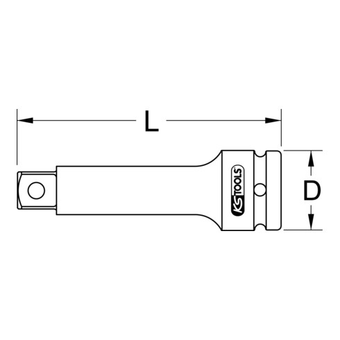KS Tools Prolunga 1/2" per avvitatori ad impulsi
