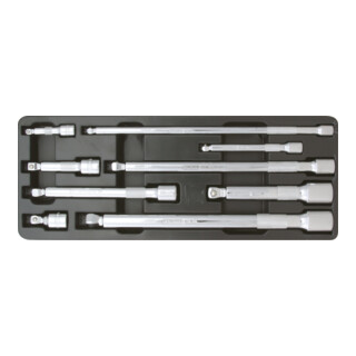 KS Tools Prolunghe inclnabili 1/4"+3/8"+1/2" CHROMEplus, 9pz.