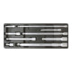 KS Tools Prolunghe inclnabili 1/4"+3/8"+1/2" CHROMEplus, 9pz.-1