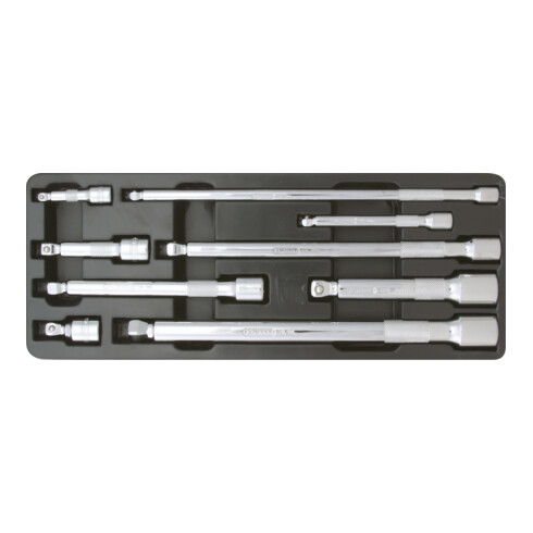 KS Tools Prolunghe inclnabili 1/4"+3/8"+1/2" CHROMEplus, 9pz.