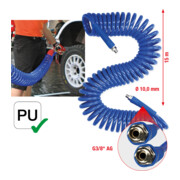 KS Tools PU-Druckluft-Spiralschlauch Ø 10mm