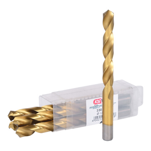 KS Tools Punta elicoidale HSS TiN, 12,5mm, 5pz.