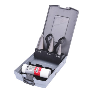 KS Tools Punta per lamiera HSS Co, custodia in plastica, 4pz.