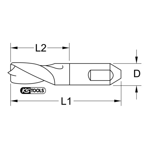 KS Tools Punta per saldatura a punti HSSE-TiN, Ø 8mm, 10pz.