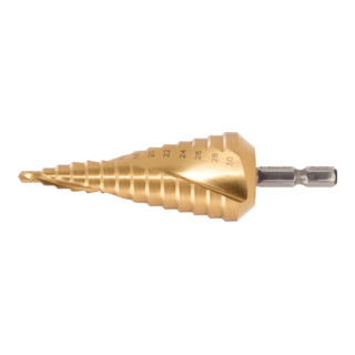 KS Tools Punta trapano a gradini HSS-TiN