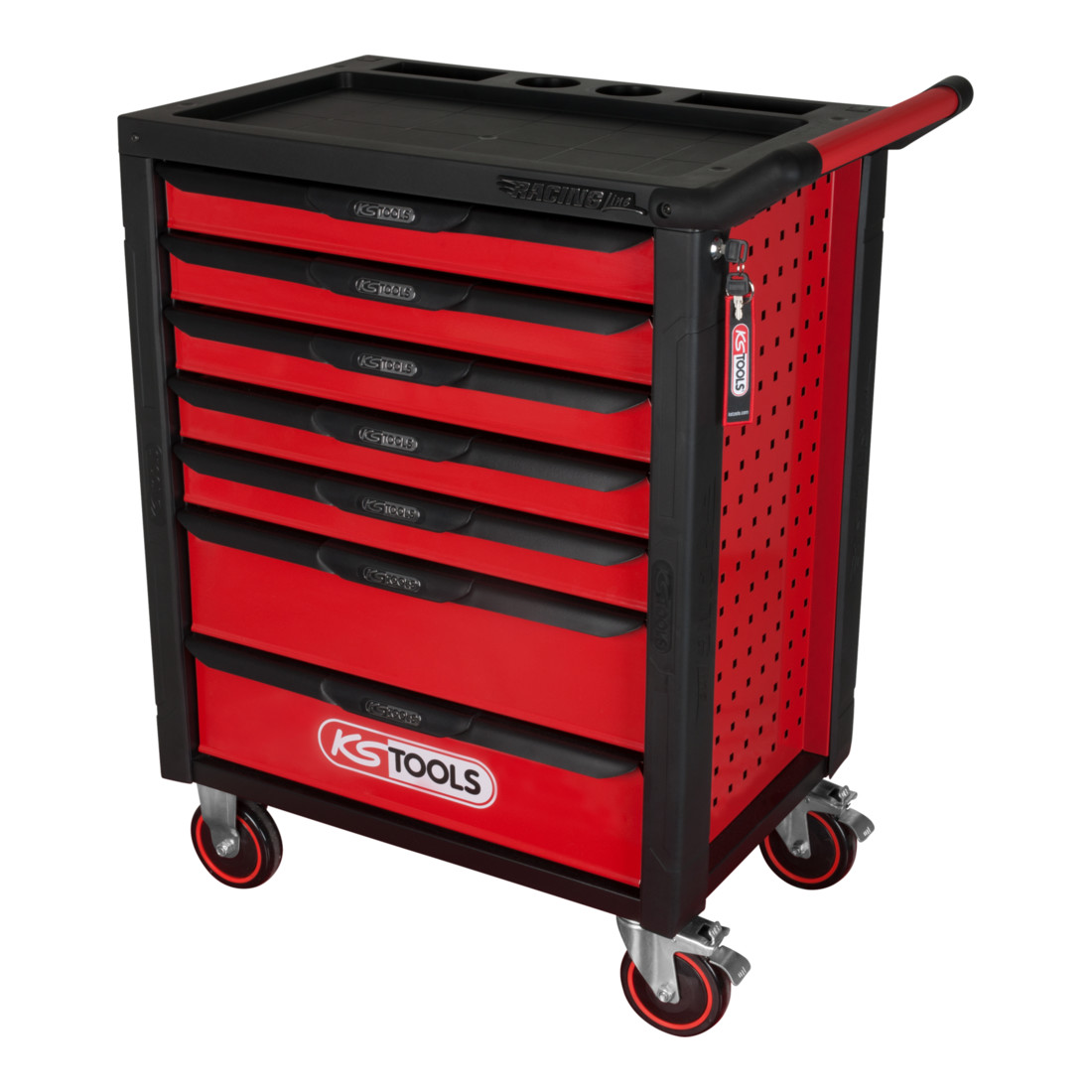 KS Tools RACINGline BLACK/ROT werkplaatswagen met 7 laden