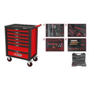KS Tools RACINGline SCHWARZ/ROT Werkstattwagen mit 7 Schubladen und 515 Premium-Werkzeugen-2