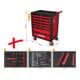 KS Tools RACINGline Servante d'atelier NOIR/ROUGE avec 7 tiroirs et 215 outils d'excellente qualité