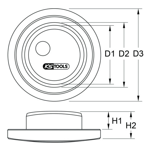 KS Tools Radlager-Einbauhilfe für DAF D. 61,5x69,5x124,5 mm