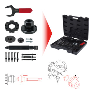 KS Tools Radlager-Werkzeug-Satz Ford Transit, 17-teilig