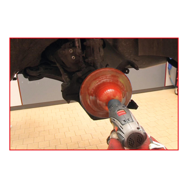 KS Tools Radnabenschleifer-Satz, Ø 160 mm, 4-teilig rot