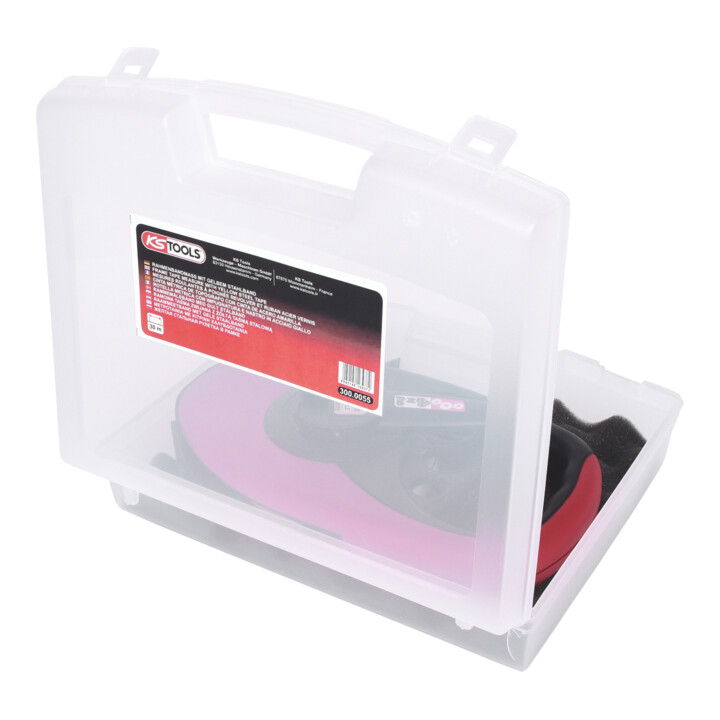 KS Tools Rahmenbandmaß mit gelbem Stahlband, Kunststoffgehäuse, 30m