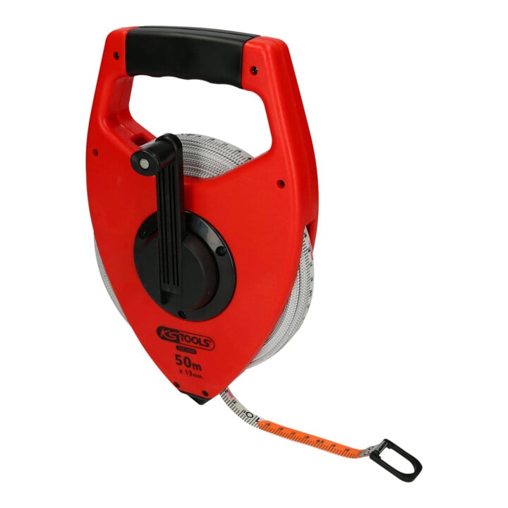 KS Tools Rahmenbandmaß mit gelbem Stahlband, Kunststoffgehäuse, 50m