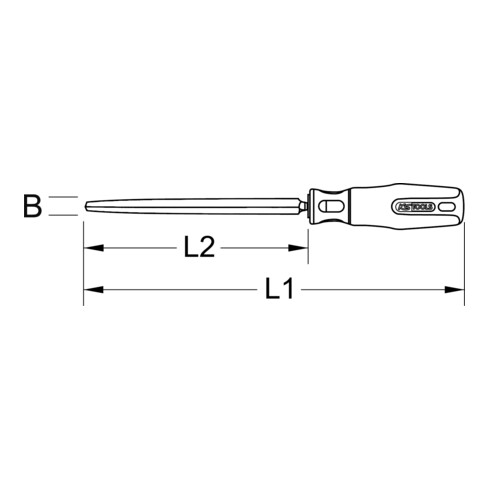 KS Tools Raschietto triangolare cavo