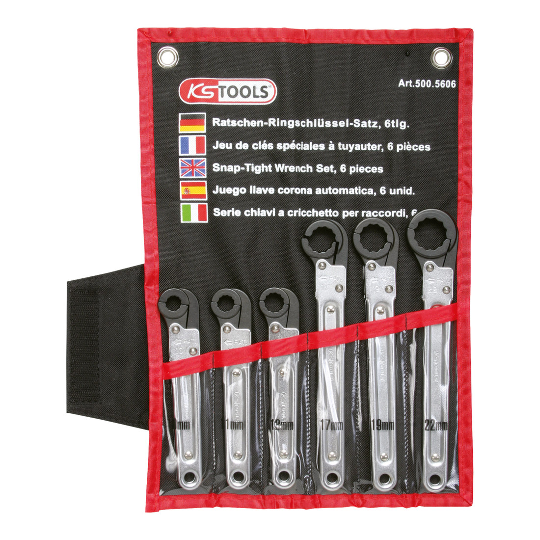 KS Tools ratelringsleutelset, scharnierend, 6 delig