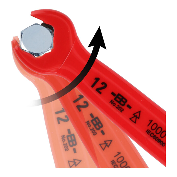 KS Tools Ratschen-Maulschlüssel mit Schutzisolierung, 12 mm