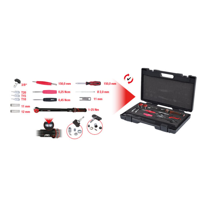 KS Tools RDKS / TPMS Werkzeug-Satz für Reifendruck-Kontrollsysteme, 13-teilig
