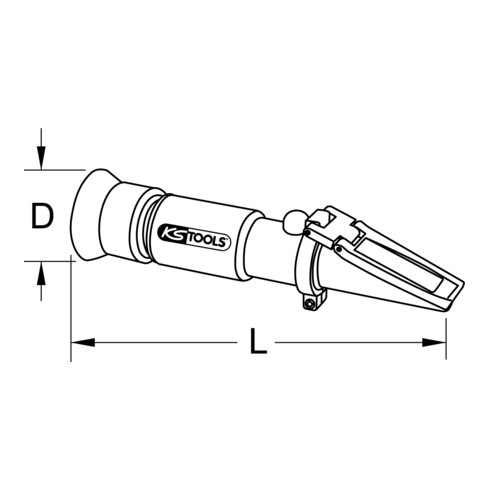KS Tools Refraktometer Kühlflüssigkeit / Batteriesäure