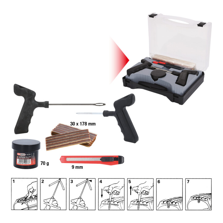 KS Tools Reifenvulkanisier-Satz, 5-teilig 178mm Fäden