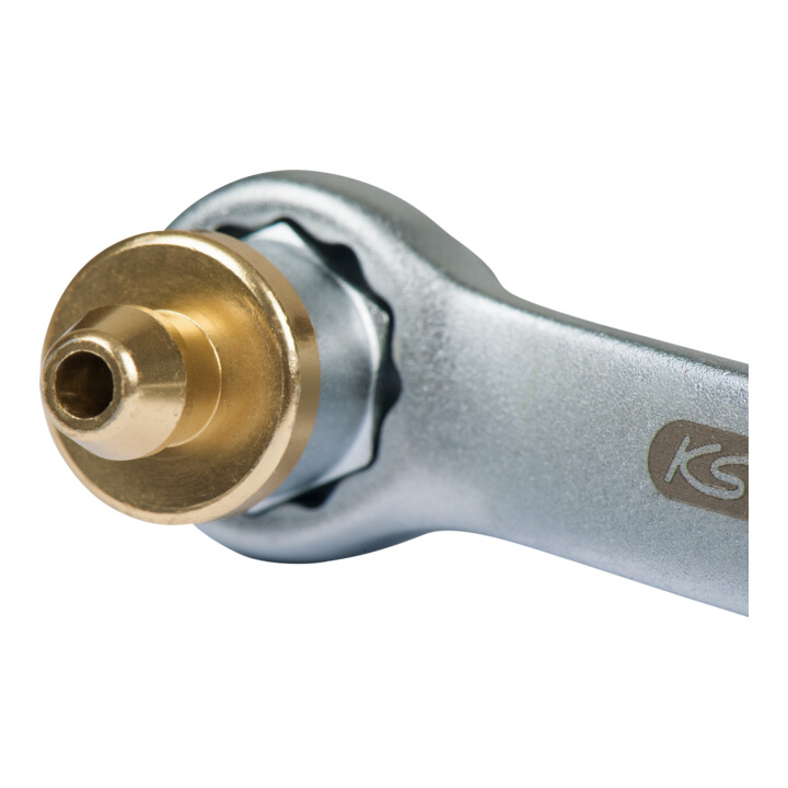 KS Tools rem ontluchtingssleutel, extra kort, 10 mm, goud