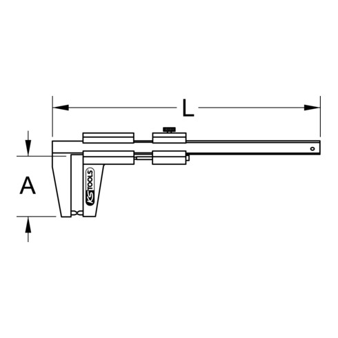 KS Tools remklauw meter, 0-90mm