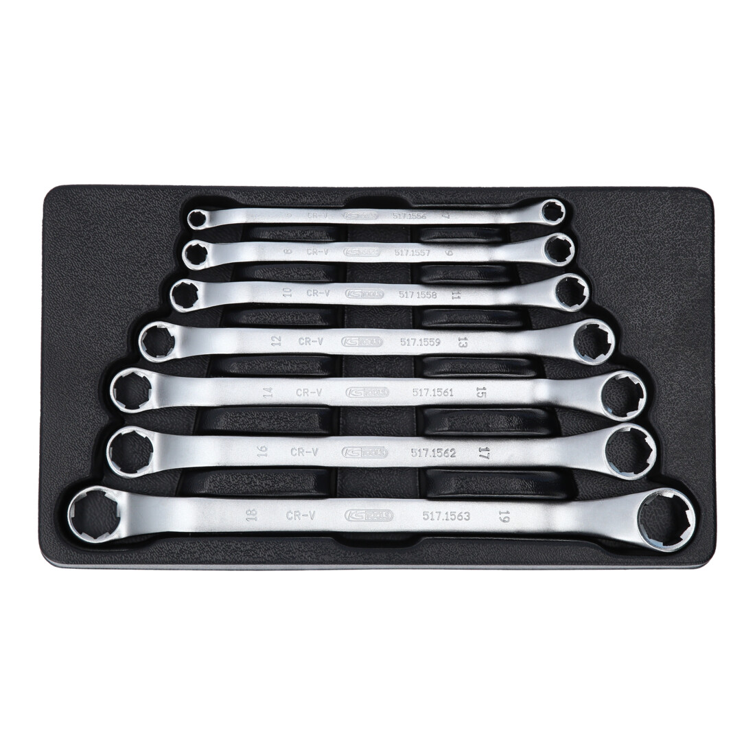 KS Tools RESCUEpower Doppel-Ringschlüssel-Satz, gekröpft 7-tlg 6-19mm