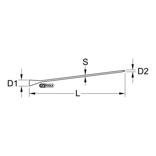 KS Tools richt- / montagestrijkijzer, 400 mm